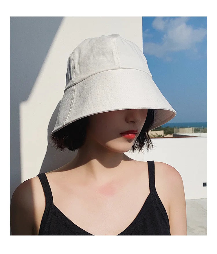 Fashion Bucket Hats Men Women Cotton Solid Color Hat Outdoor Fisherman Caps Beach Fishing Hat Girl Boy Casual bob Panama Hat