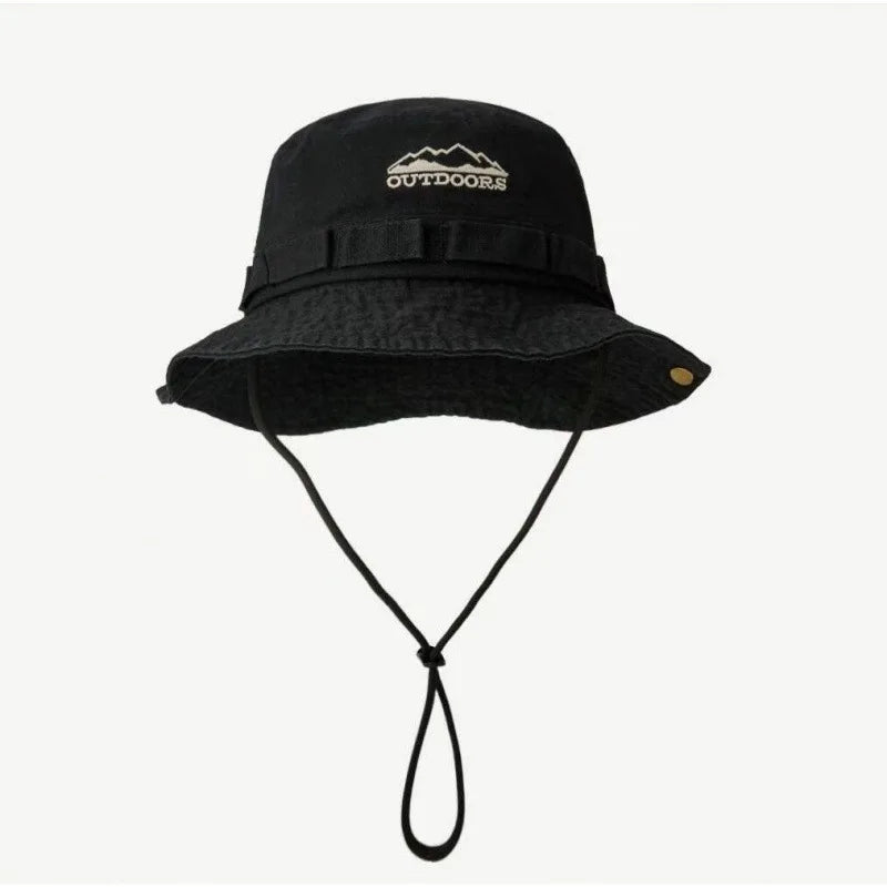 Spring/Summer Retro Sun Hat Outdoor Bucket Hat with Brim Unisex Casual Cap Fashionable Outdoor Sunshade Fisherman Hat